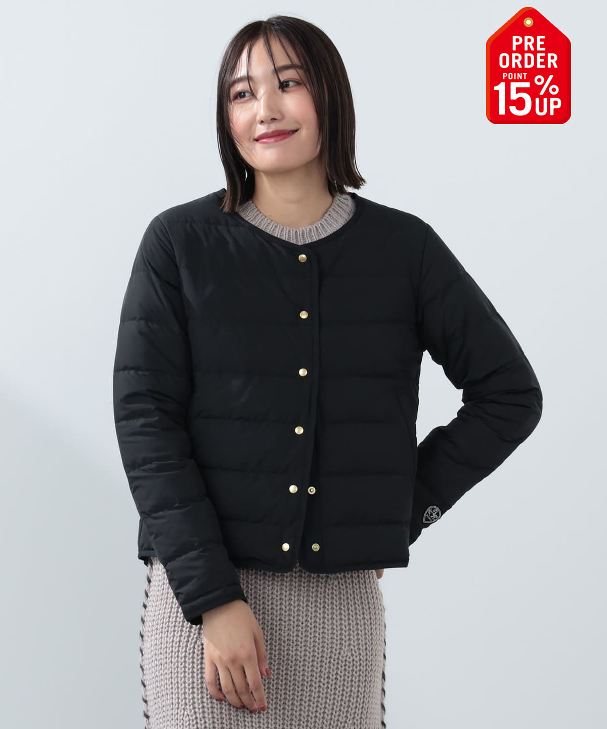 【+15%ポイントUP】フレンチ ショートダウンジャケット(S L) ブルゾン WOMEN BLACK S 【+15%ポイントUP】フレンチ ショートダウンジャケット(S L) ブルゾン WOMEN BLACK S