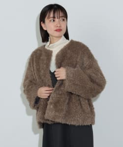 【10%OFF!!OUTER FAIR對象商品】BEAMS HEART / 女裝 人造毛皮 外套