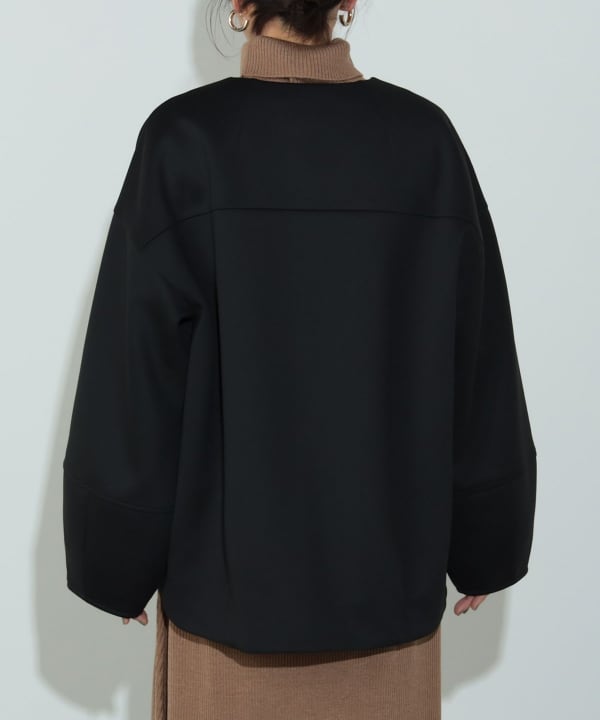 KABO⭐︎デミルクスビームス　ノーカラーギャザーブルゾン Demi-Luxe BEAMS（デミルクス ビームス）の「Demi-Luxe BEAMS