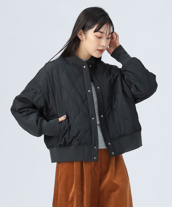 blurhms ブラームス　リバーシブルキルティングブルゾン 黒 blurhms ブラームス リバーシブルキルティングブルゾン 黒 1着で