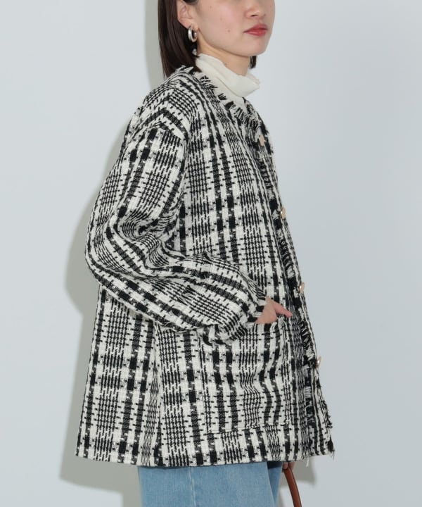 Vermeerist BEAMS ツイードノーカラージャケット v_P18VYR_01.jpg?$500$