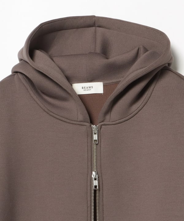 BEAMS heathered zip-up parka (tops BEAMS parkas) for sale