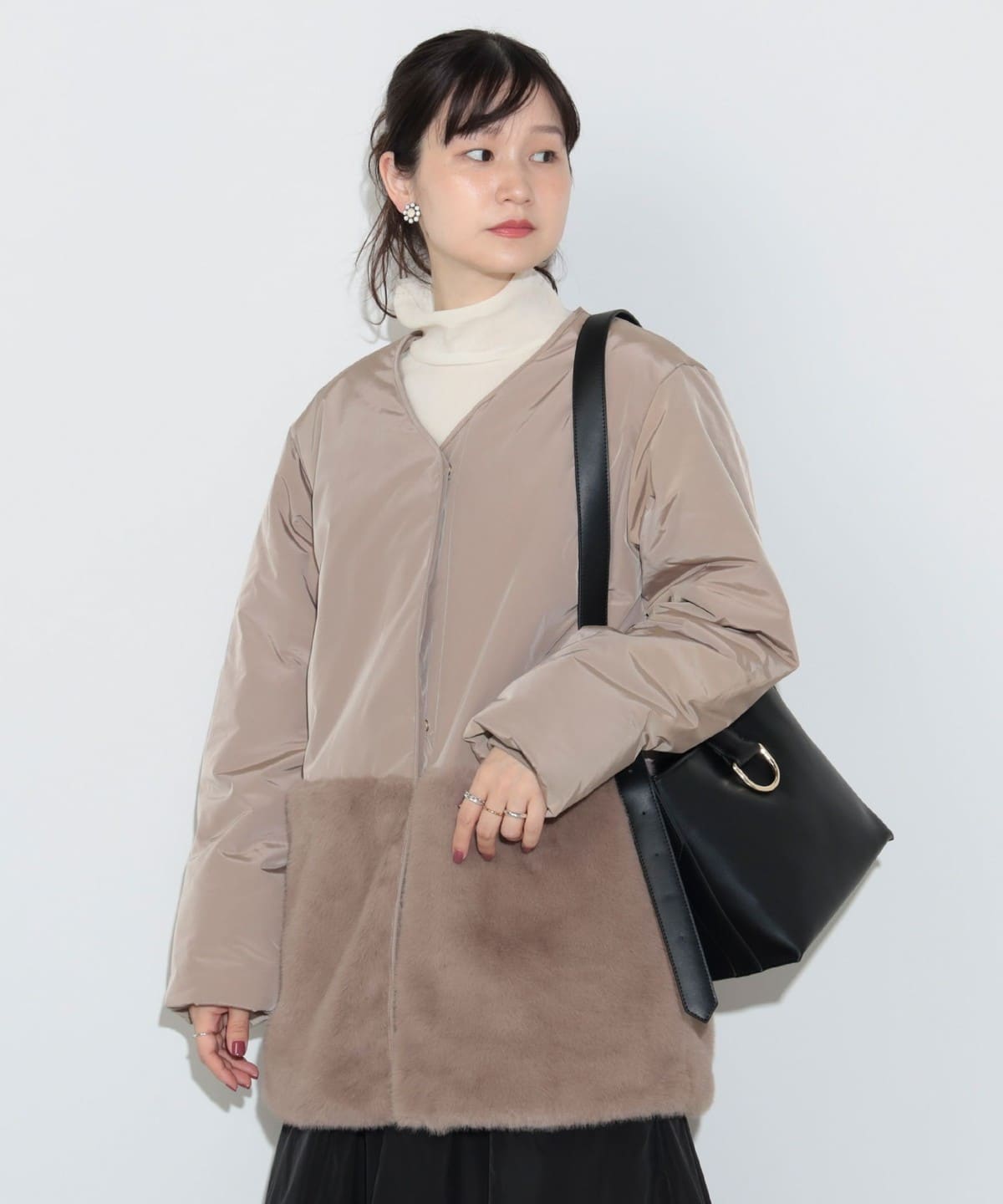 BEAMS HEART（ビームス ハート）裾フェイクファー ドッキング