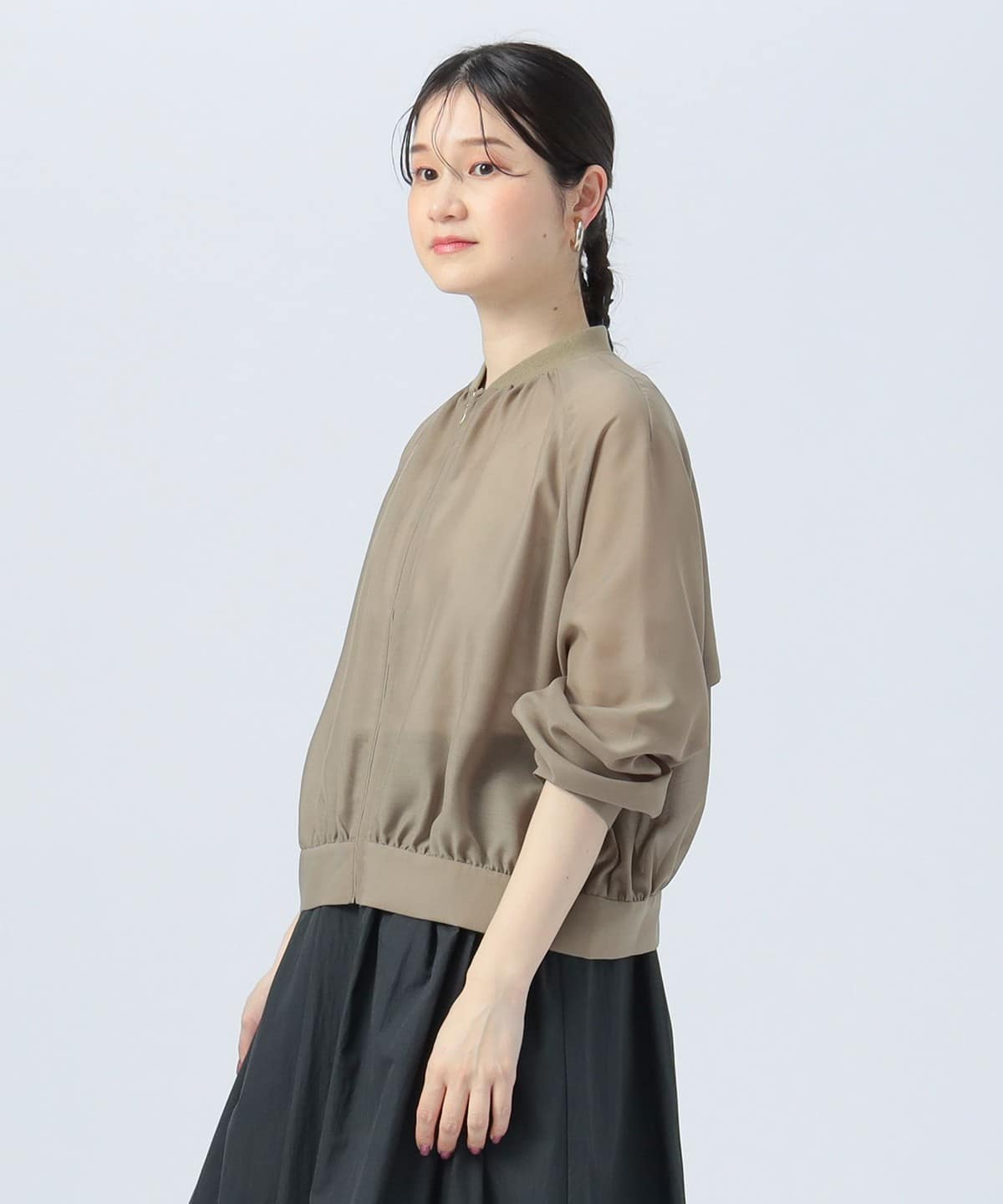 バックヨーク シアーブルゾン ブルゾン WOMEN LIGHT BEIGE ONE SIZE バックヨーク シアーブルゾン ブルゾン WOMEN LIGHT BEIGE ONE SIZE