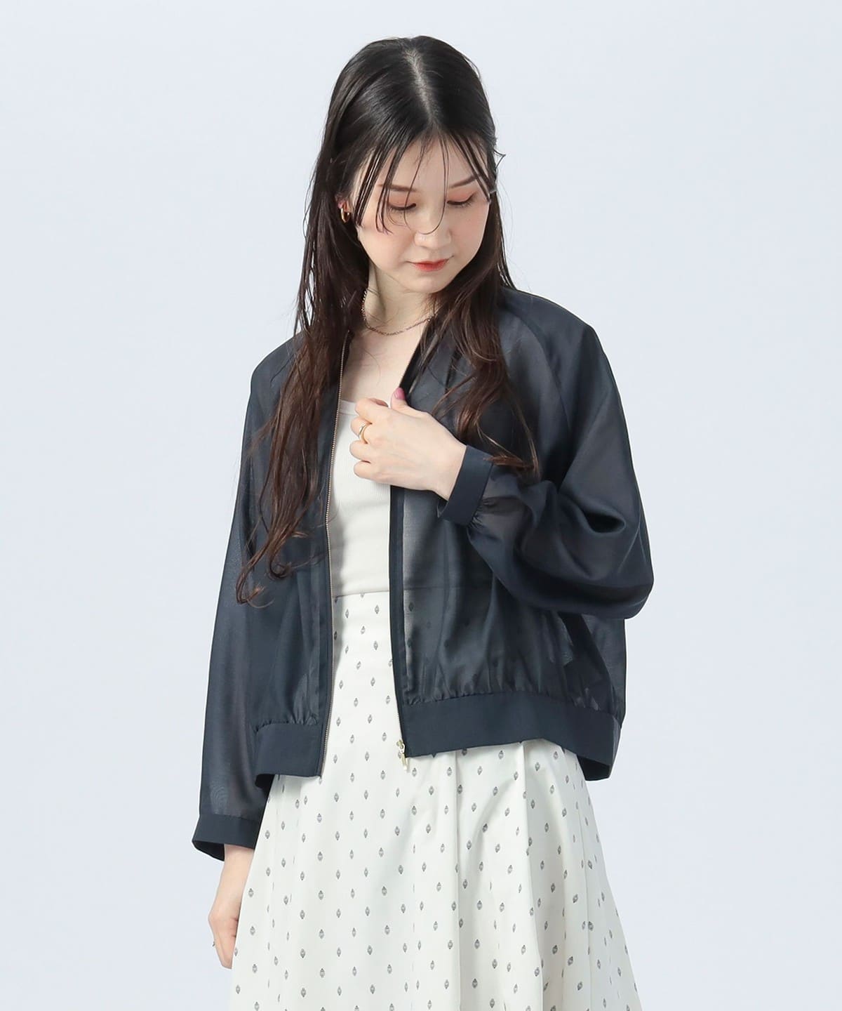 バックヨーク シアーブルゾン ブルゾン WOMEN NAVY ONE SIZE バックヨーク シアーブルゾン ブルゾン WOMEN NAVY ONE SIZE