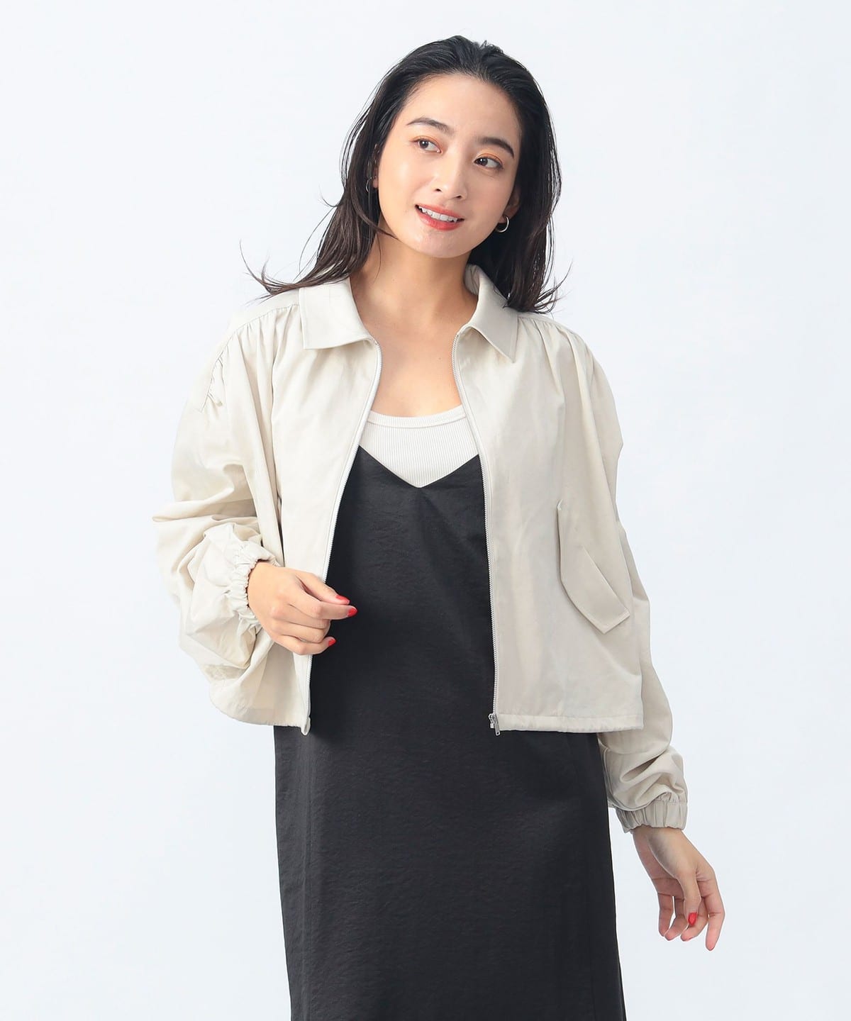 ドロスト シャーリング ブルゾン ブルゾン WOMEN IVORY ONE SIZE ドロスト シャーリング ブルゾン ブルゾン WOMEN IVORY ONE SIZE