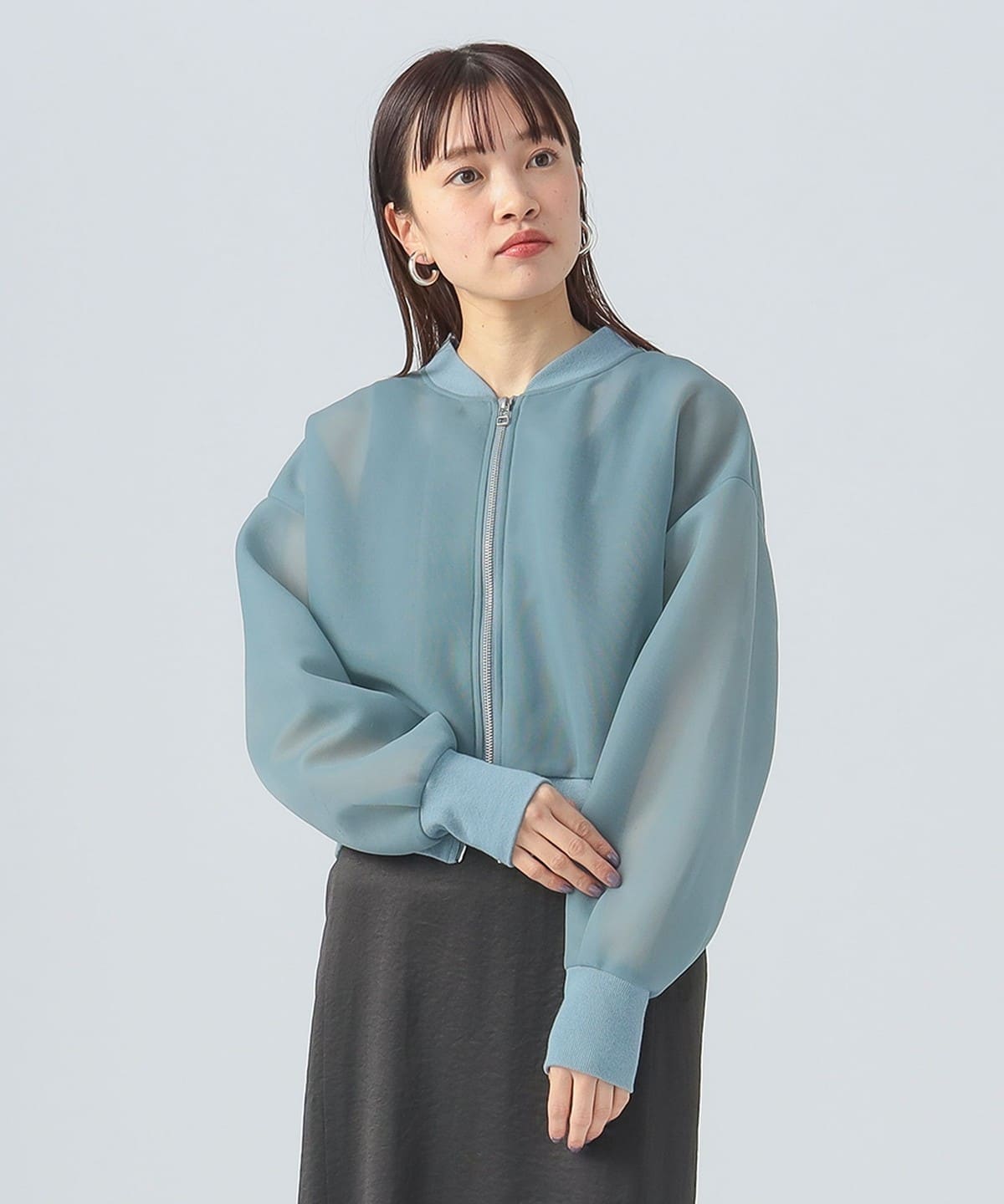 シアー ダンボール ブルゾン ブルゾン WOMEN SAX ONE SIZE シアー ダンボール ブルゾン ブルゾン WOMEN SAX ONE SIZE