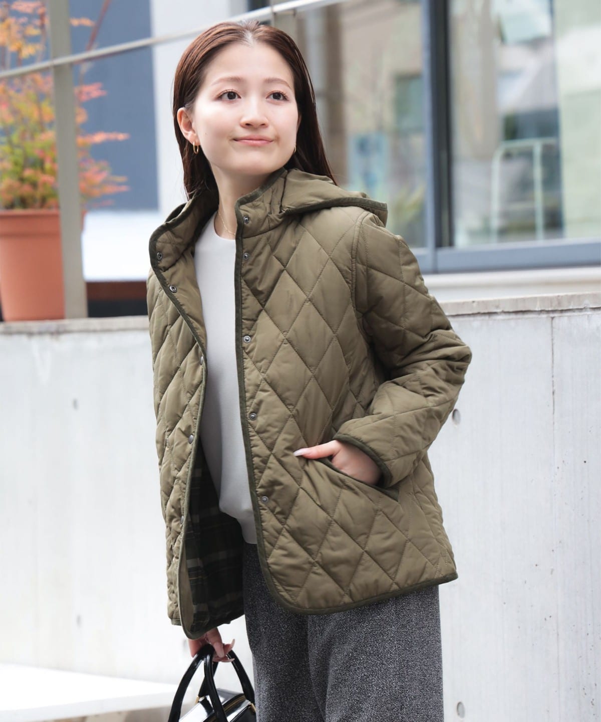 フード キルティング ブルゾン ブルゾン WOMEN OLIVE S フード キルティング ブルゾン ブルゾン WOMEN OLIVE S