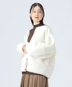 【+15%ポイントUP】異素材 ボア ブルゾン