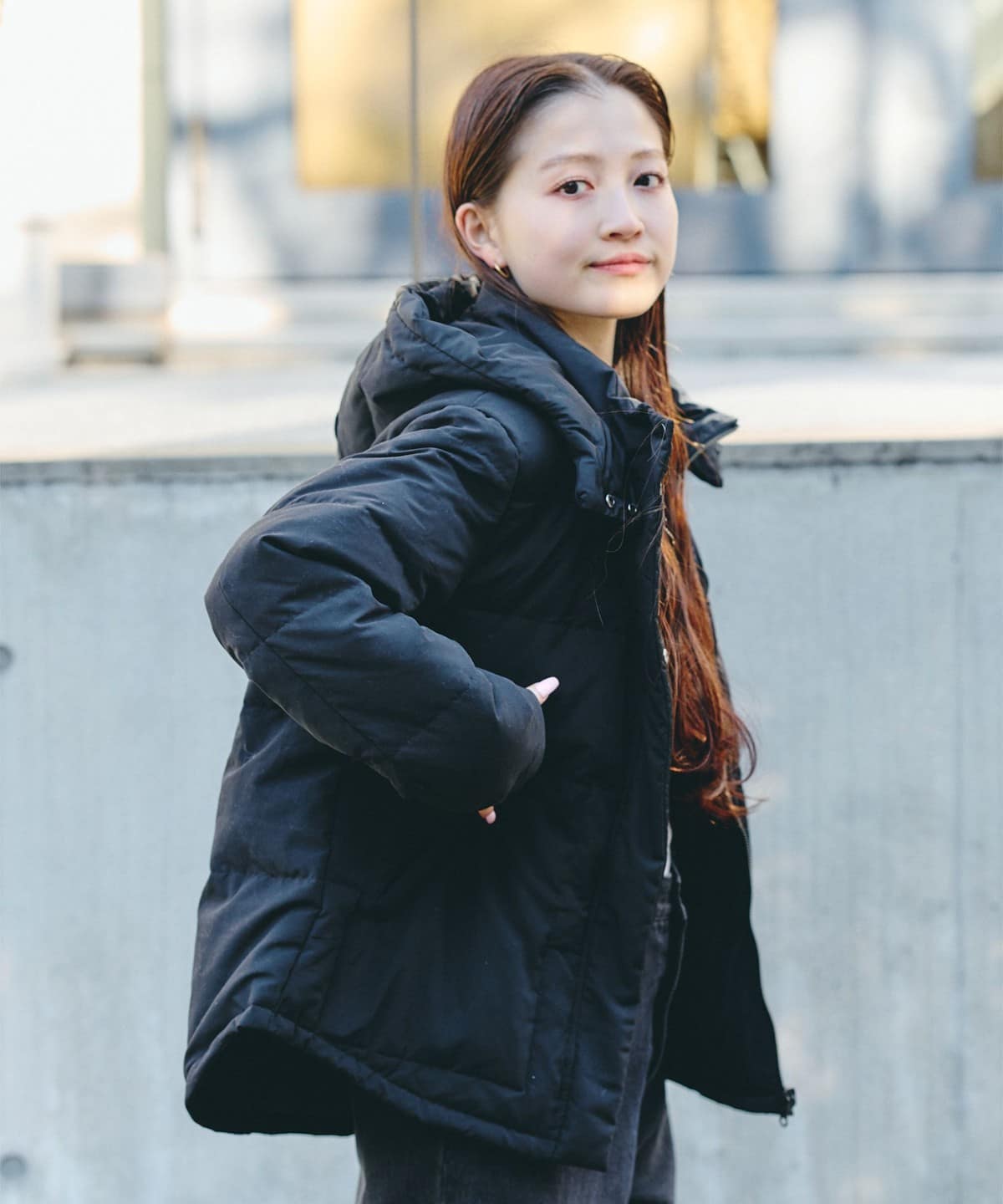 希少XL 大きいサイズ ビームスハート ウール ダウンジャケット紺 美品 フード BEAMS HEART（ビームス ハート）ベーシック ダウン ジャケット