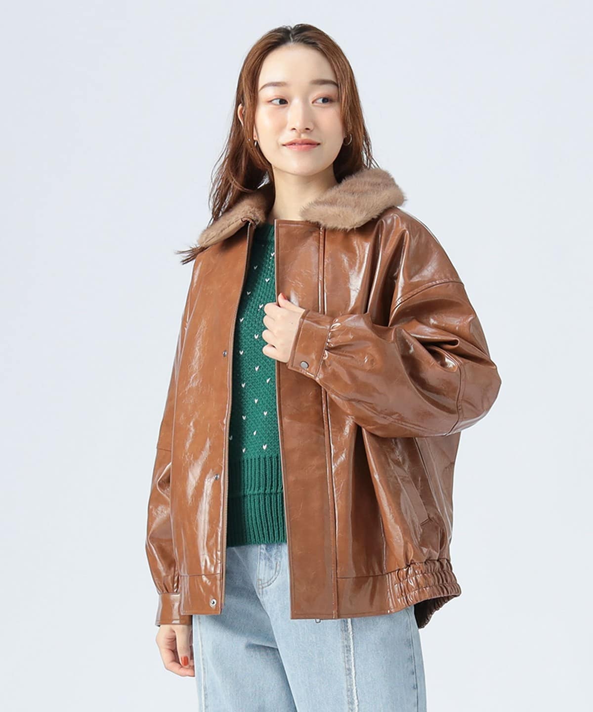 BEAMS HEART（ビームス ハート）【BLACK FRIDAY対象】フェイクファー衿