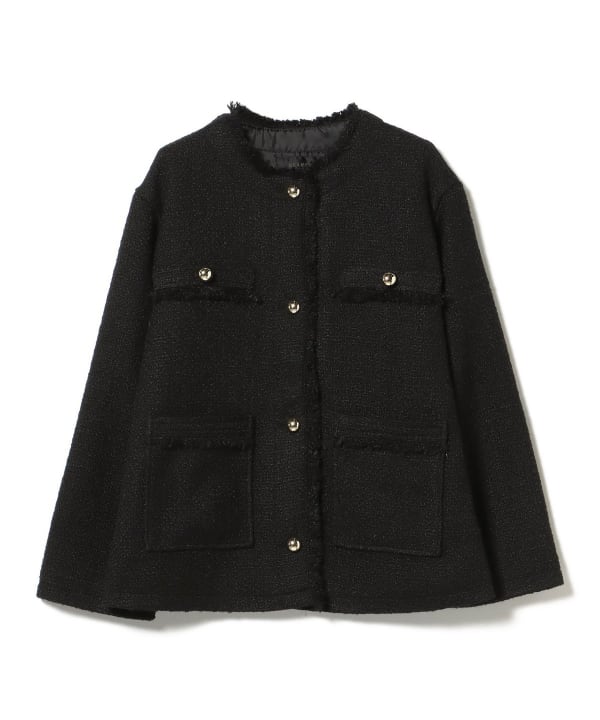 BEAMS HEART（ビームス ハート）フリンジ ツイード ジャケット