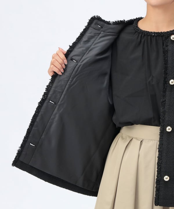 BEAMS HEART（ビームス ハート）フリンジ ツイード ジャケット