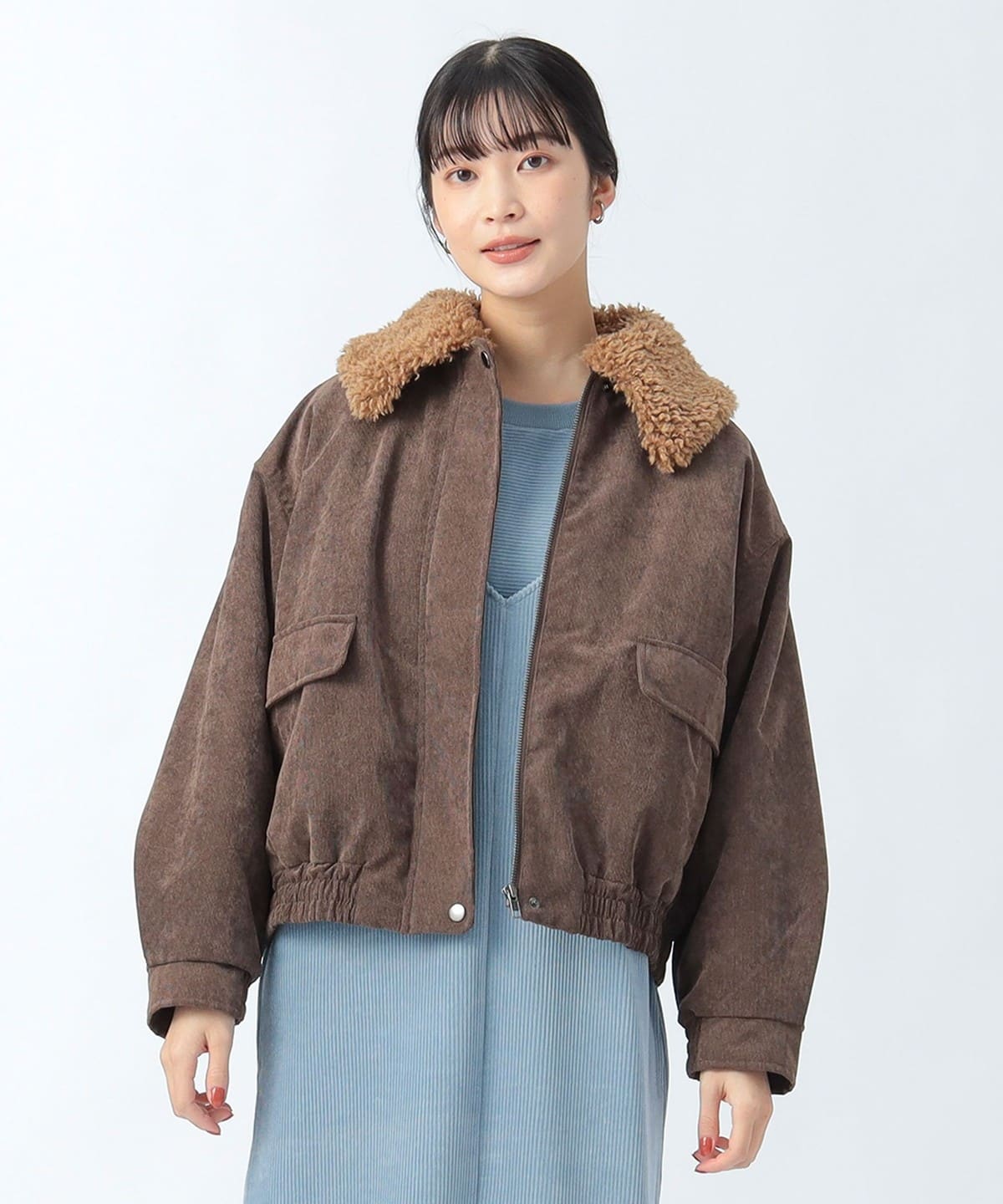 BEAMS HEART（ビームス ハート）中綿 コーデュロイ 襟ボア ブルゾン