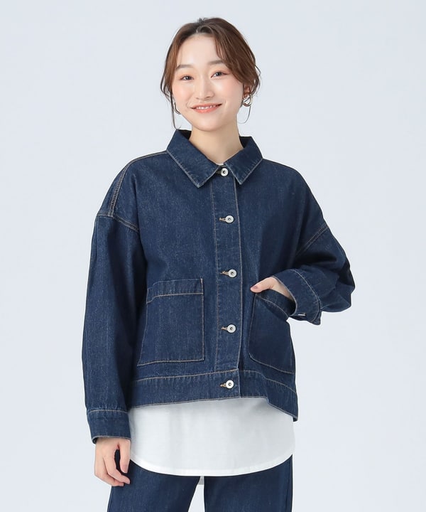 BEAMS HEART（ビームス ハート）タック スリーブ オーバー デニム