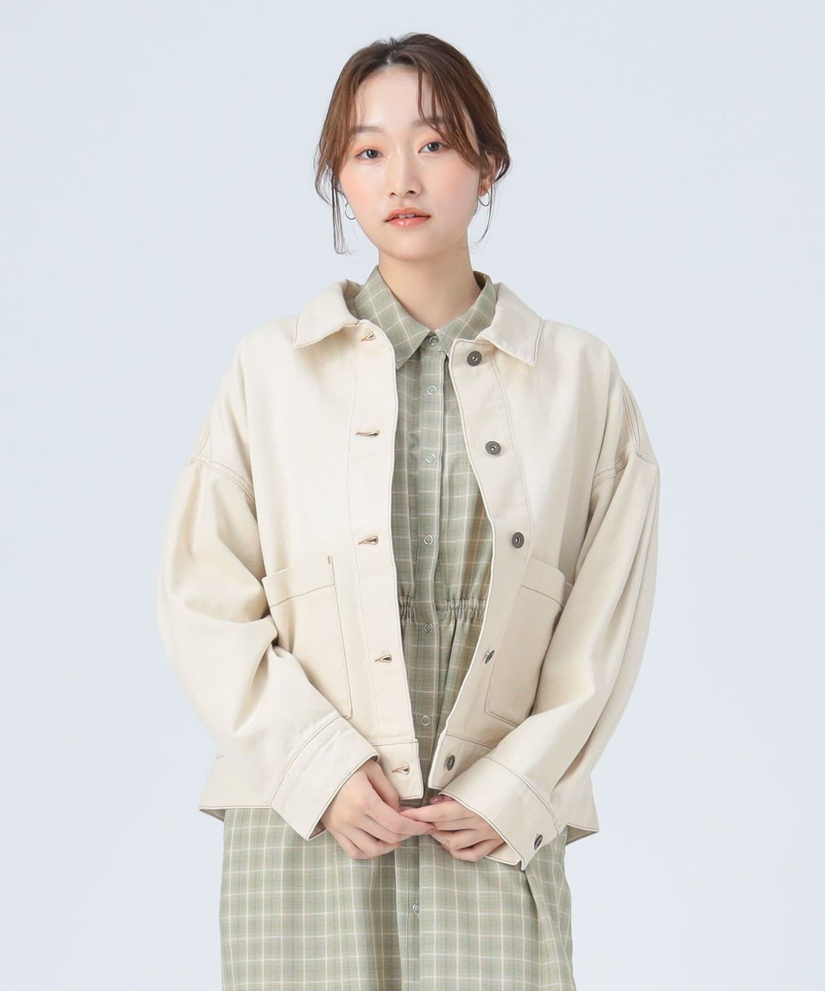 BEAMS HEART（ビームス ハート）タック スリーブ オーバー デニム