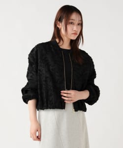 カットジャカード レース ブルゾン