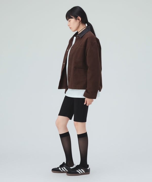 【10%OFFクーポン対象】襟コーデュロイ カバーオール ジャケット [H：169cm]