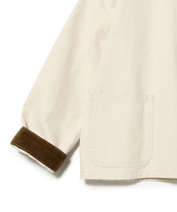 【10%OFFクーポン対象】襟コーデュロイ カバーオール ジャケット