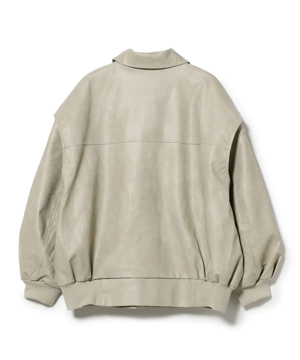 【10%OFFクーポン対象】ヴィンテージライク レザー ブルゾン