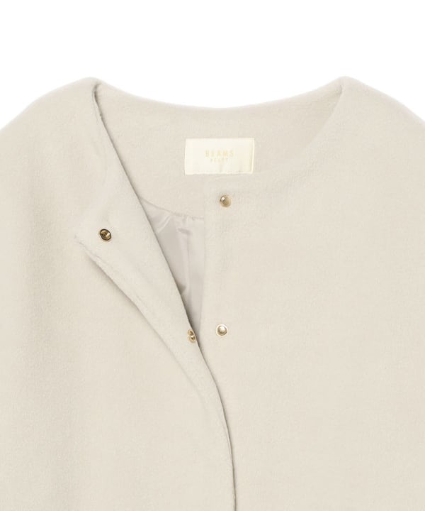 Melange collarless jacket
