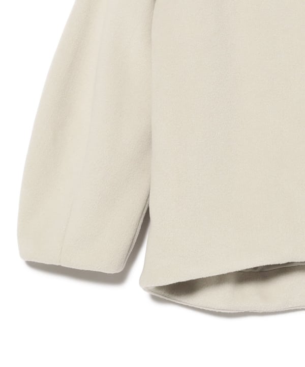 Melange collarless jacket
