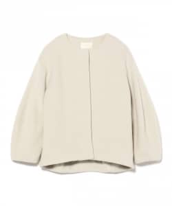 メランジ ノーカラー ジャケット