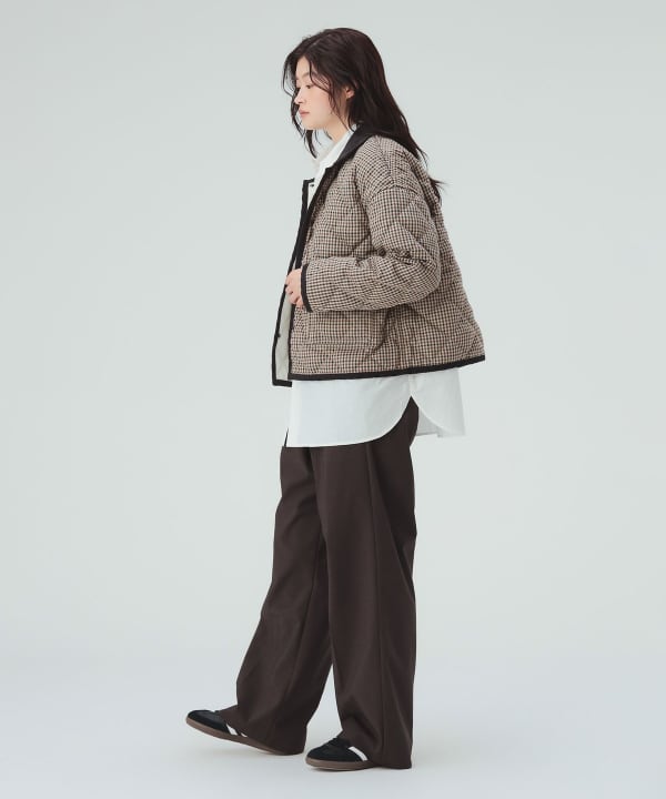 【10%OFFクーポン対象】コーデュロイ襟 リバーシブル キルティング ブルゾン [H：171cm]