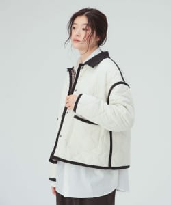【10%OFFクーポン対象】コーデュロイ襟 リバーシブル キルティング ブルゾン