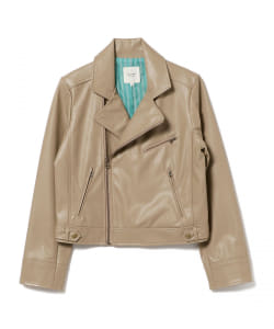 BEAMS HEART / エコレザー ライダースジャケット