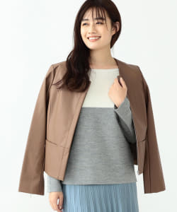 BEAMS HEART / フェイクレザー ジップブルゾン