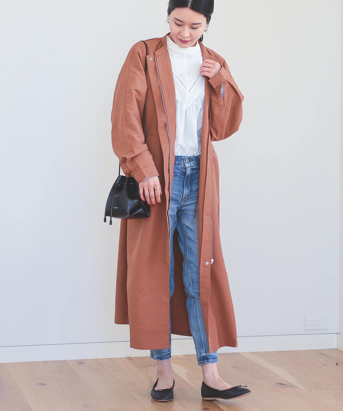 【6/5再値下げ】ドロスト シャーリング コート コート WOMEN ORANGE FREE 【6/5再値下げ】ドロスト シャーリング コート コート WOMEN ORANGE FREE