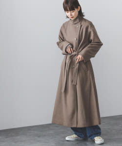 BEAMS HEART / スタンドカラー ロングコート