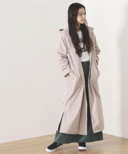 BEAMS HEART / フード付 ドロスト ロングコート