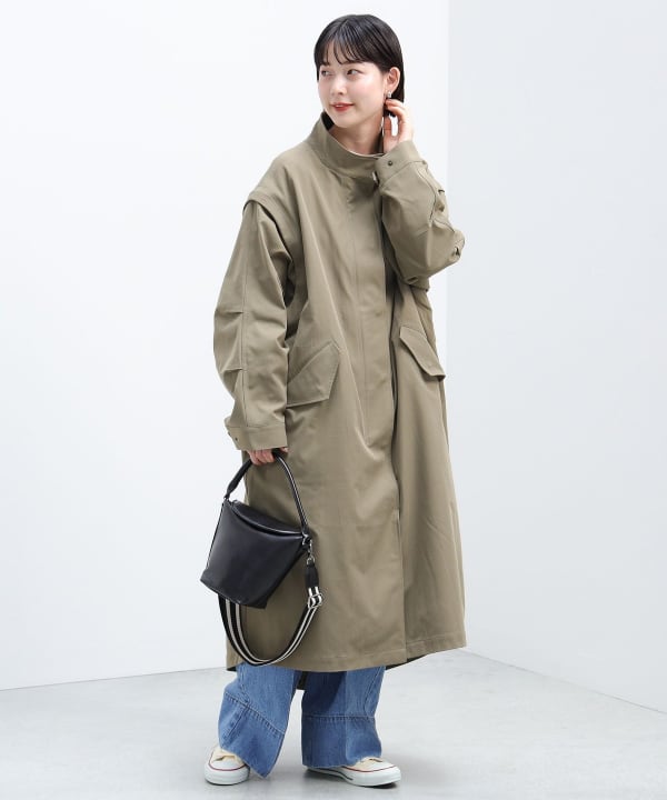 BEAMS HEART / 2WAY ハイネック モッズコート-