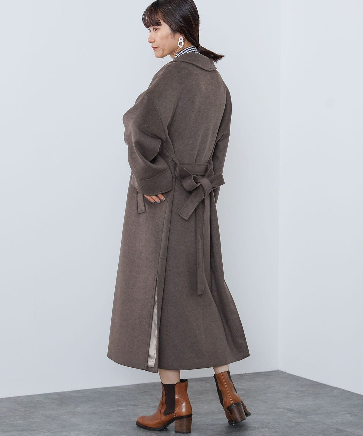 ビームスハート　BEAMSHEART ウールチェスターコート　ロング丈　キャメル BEAMS HEART（ビームス ハート）ロングチェスターコート（コート