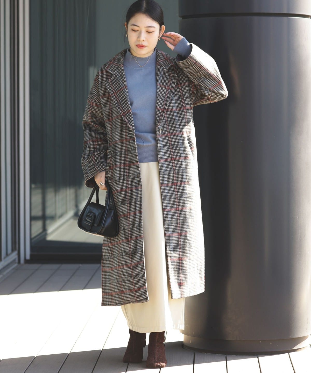 ビームスハート　BEAMSHEART ウールチェスターコート　ロング丈　キャメル BEAMS HEART（ビームス ハート）ロングチェスターコート（コート