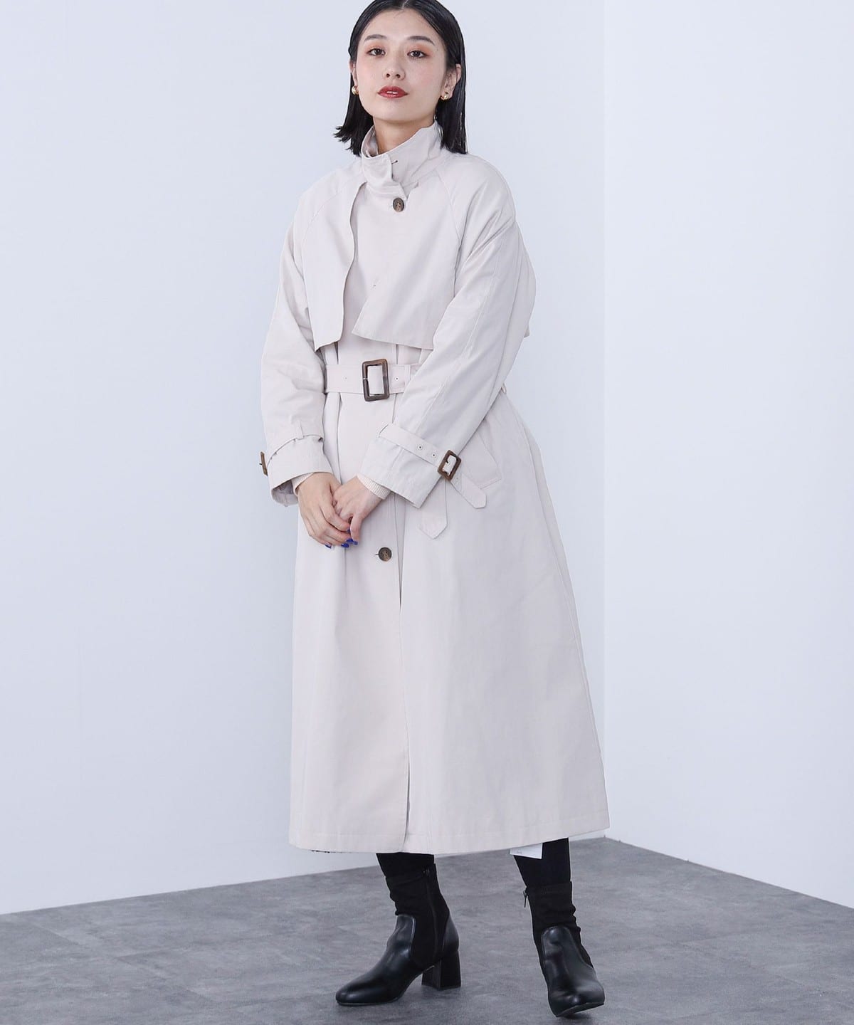 BEAMS HEART BEAMS HEART BEAMS HEART / High neck over trench coat