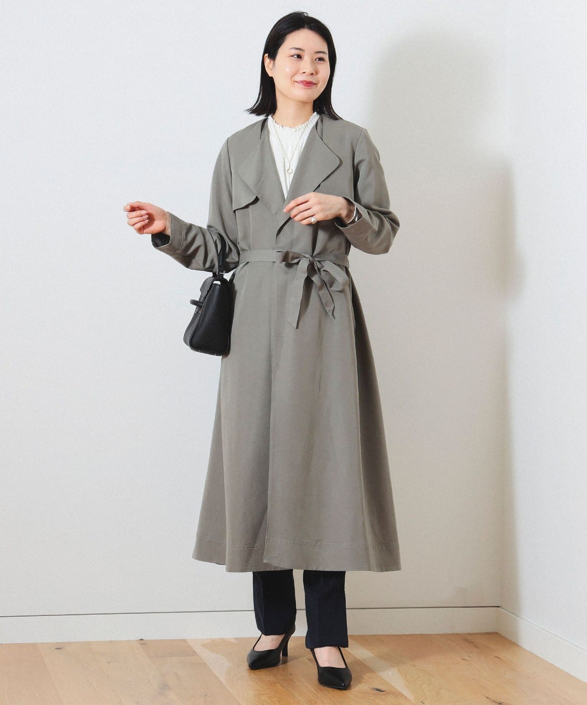 BEAMS HEART（ビームス ハート）ノーカラー トレンチコート（コート