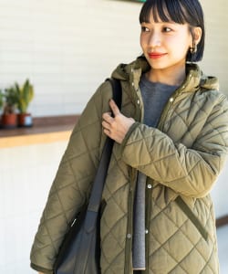 【10%OFF!!OUTER FAIR對象商品】BEAMS HEART / 女裝 連帽 絎縫 大衣