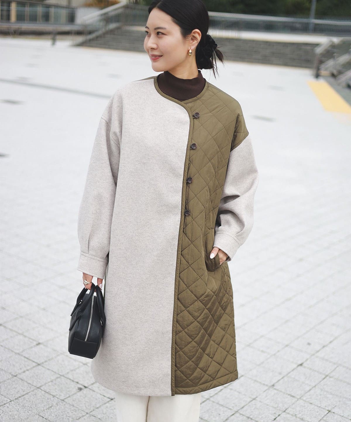 BEAMS HEART（ビームス ハート）配色 キルティングコート（コート ノー