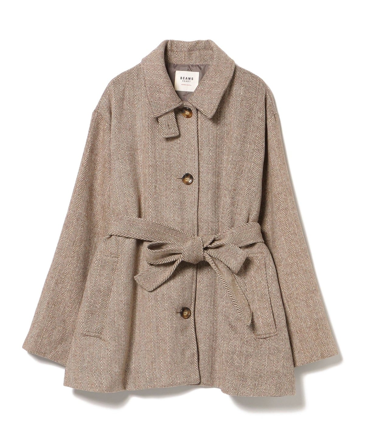 BEAMS HEART（ビームス ハート）ヘリンボーン ミドルコート（コート