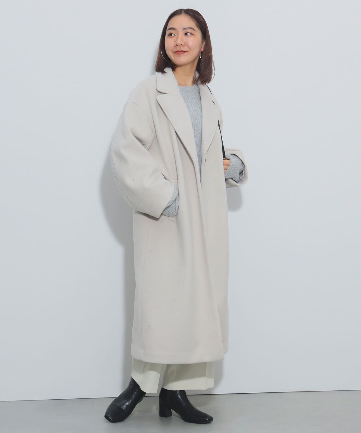 ロングチェスターコート コート WOMEN GREIGE ONE SIZE ロングチェスターコート コート WOMEN GREIGE ONE SIZE