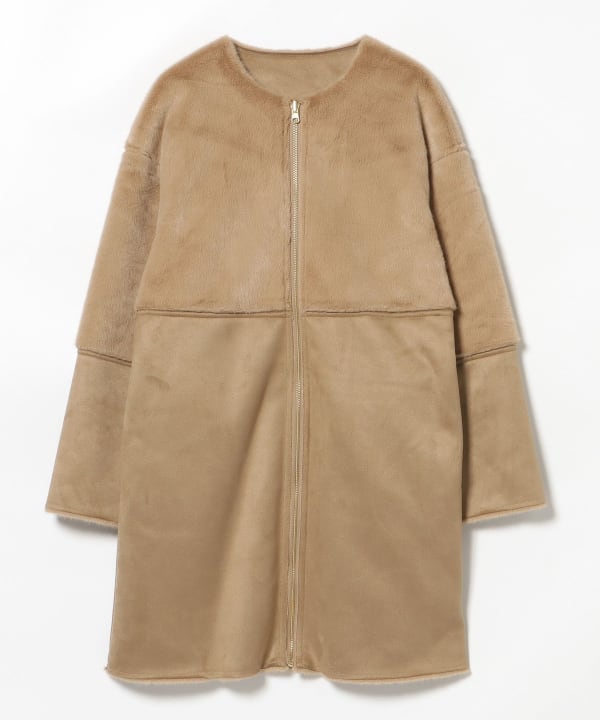 BEAMS HEART（ビームス ハート）フェイクムートン リバーシブル コート