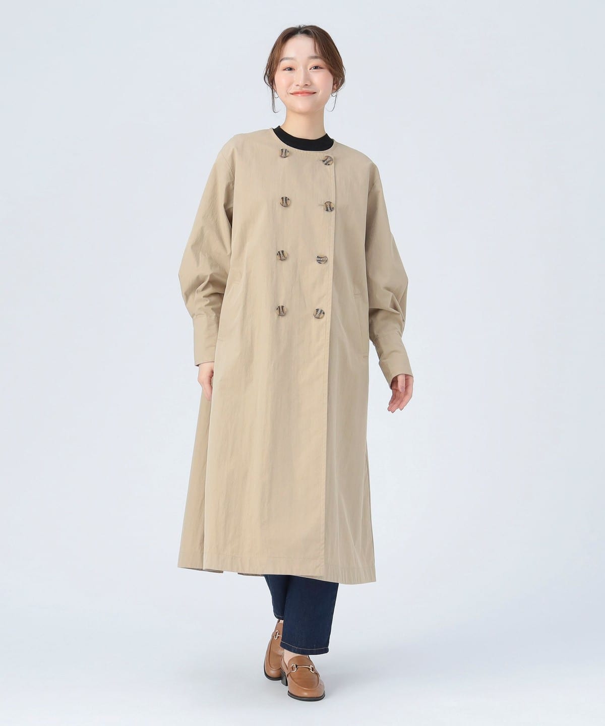 International Gallery BEAMS ロングコート BEAMS HEART（ビームス ハート）後ボタン ロングコート（コート ノー