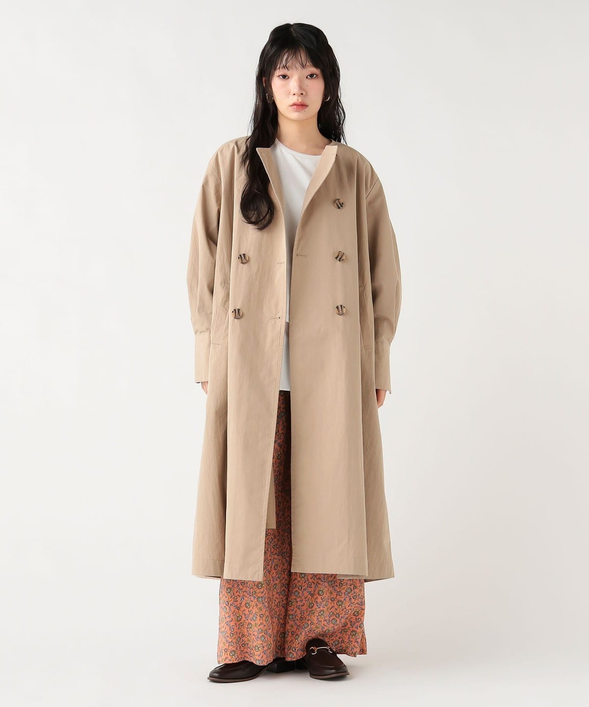 BEAMS HEART（ビームス ハート）後ボタン ロングコート（コート ノー