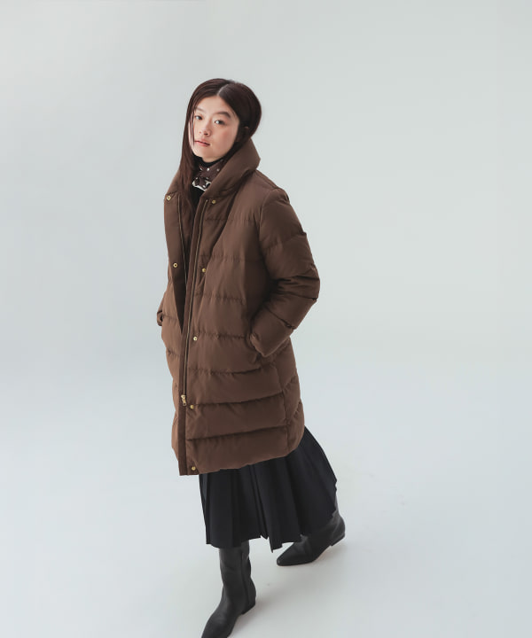 【10%OFFクーポン対象】河田フェザー ロング ダウンコート  [H：171cm Size：M]