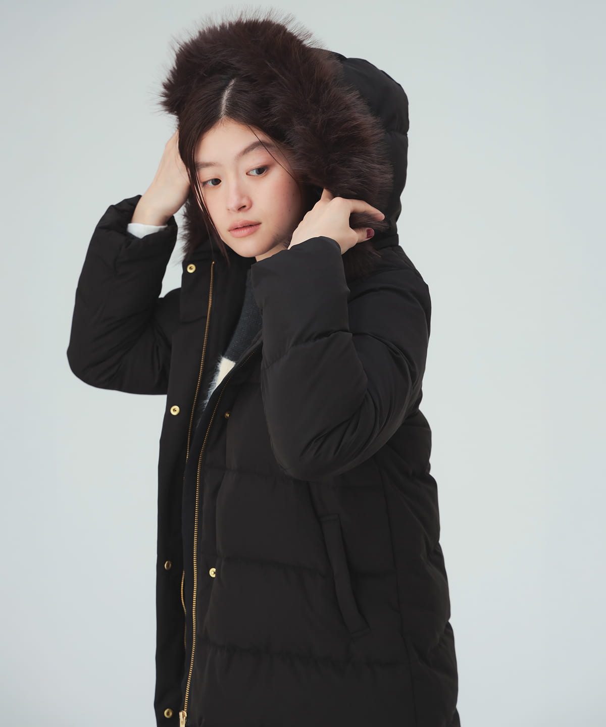 BEAMS HEART（ビームス ハート）河田フェザー ロング ダウンコート