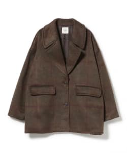 シャギー チェック ジャケット コート