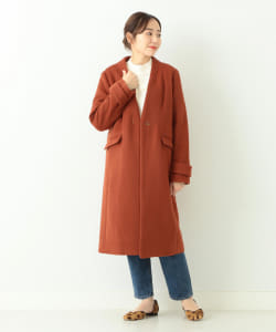 BEAMS HEART / ノーカラー シングル コート
